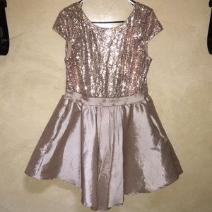Rose gold sequin dress